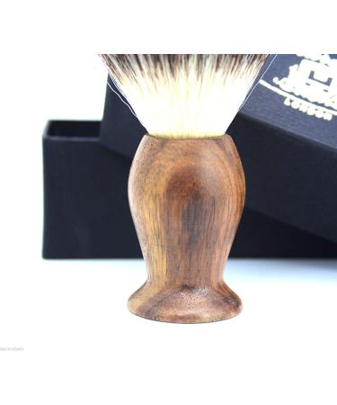 Premium Synthetic Hair Shaving Brush - Badger Hair Look Wooden Handle | Perfect Men's Gift Box - Buy Online on GoSupps.com