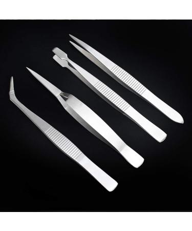 Multi-Function Tool Precision Tweezers 4 Pieces of Precision Tweezers Stainless Steel Thick Electronic Pliers Eyebrow Tweezers Non-Slip Makeup Repair Other Onecolor - Buy Online on GoSupps.com