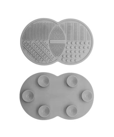 Silicone Makeup Brush Cleaning Mat - Brush Scrubber & Cleaner Pad for Brushes & Sponges - Gray - Buy Online on GoSupps.com