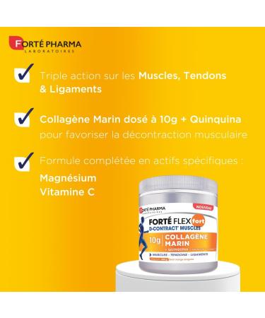 Fort Pharma - Fort Flex Fort D-Contract' Muscles - Hydrolyzed Marine Collagen Type 1 10 g - Muscles Tendons Ligaments - Quinquina Magnesium Vitamin C - 3 spoons/day 20 days - Buy Online on GoSupps.com