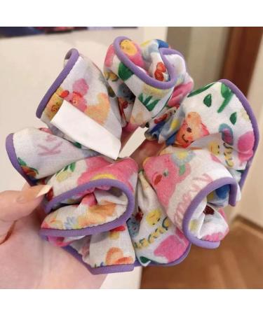 xbiez Cute Lace Trim French Hair Scrunchies for Women Girls Vintage Floral Hair Ties Hairband Elastic Ponytail Holder Headband 10 pink - Buy Online on GoSupps.com
