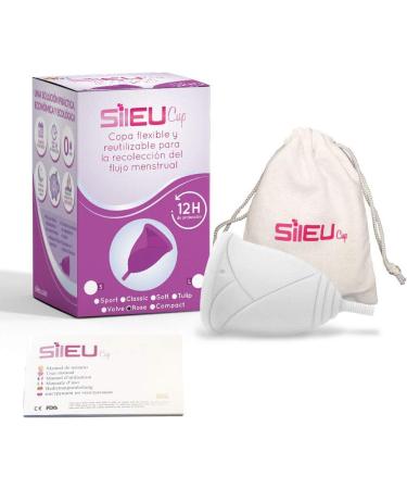 Sileu Travel Pack: Menstrual Cup Model Rose - Size S Transparent Flexible - Includes Pink Case & Folding Stylizer - Buy Online on GoSupps.com