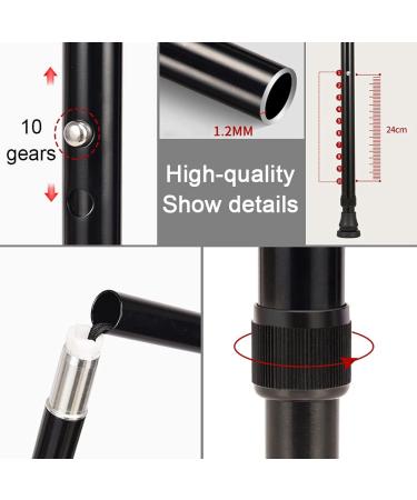 Adult Crutches Forearm Crutches Aluminum Walking Cane Height Adjustable Applicable Height: 140-180Cm/Black/1 Piece Lucky Star Black 1 Pair - Buy Online on GoSupps.com