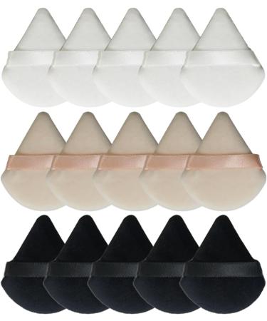 Bestvisse 4/6/15Pcs Powder Puff Face Soft Triangles Makeup Puff for Loose Powder Mineral Powder Cosmetic Makeup Tools - Buy Online on GoSupps.com