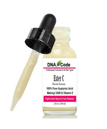 DNA CODE-Vitamin C Ester Serum Anti Wrinkle Acne Dark Spot w/Hyaluronic Acid +Matrixyl 3000 1 Ounce