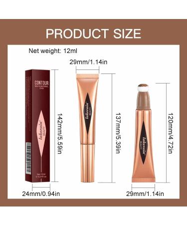 3 In 1 Contouring Stick Cream Stick Makeup Cream For Cheeks LiquiFace Blush Highlighter Creamy Natural Beauty Contour Face Highlight Contoration Contouring - Buy Online on GoSupps.com