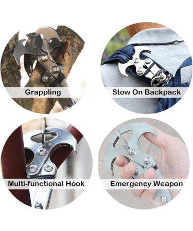 NHPY Climbing Hooks - Foldable Grappling Hook & Carabiner for Outdoor Climbing Survival Gear and Ropes - Buy Online on GoSupps.com