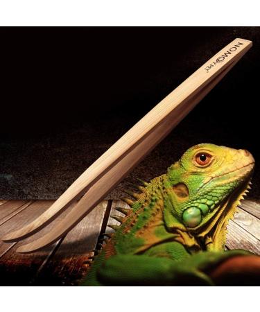 Balacoo Wood Tweezers Reptile Feeding Tongs Terrarium Gecko Tweezers for Bearded Dragon Lguanas Chameleon Lizard Feeder 16.5cm - Buy Online on GoSupps.com