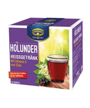 Kr ger Day by Day Type Elderberry - Hot drink with vitamin C and zinc (20 servings) 160g