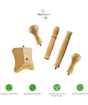Back Release Trigger Point Massager - Wooden Acupressure Stick for Whole Body Pain Relief Tension & Fascia Care | International Shipping - Buy Online on GoSupps.com