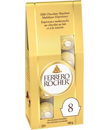 FERRERO ROCHER Fine Hazelnut Milk Chocolate Gift Bag 8 Individually Wrapped Chocolates 6 Count 88 Kilogram Ferrero Rocher 6 bags of 8 pieces - Buy Online on GoSupps.com