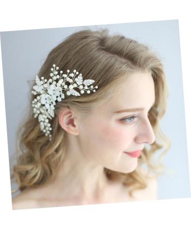 Didiseaon Hair Comb for Bride Hair Flower Combs Flower Hair Comb For Girl Friends Bridal Headwear Easy to Use Hair Comb Rhinestone Comb Pearl Headwear Hair Accessories European and American - Buy Online on GoSupps.com