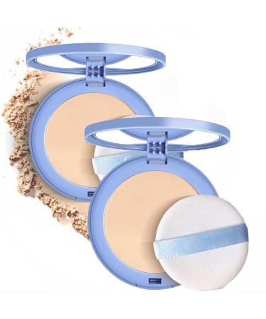 LXCJZY Matte Wet and Dry Powder Matte Perfection Pressed Powder Lasting Waterproof Makeup Pressed Powder Waterproof Long Lasting Finishing Powder Oil Control Face Pressed Powder (2PCS 02 10g) 2pcs 02 10 g (Pack of 1)