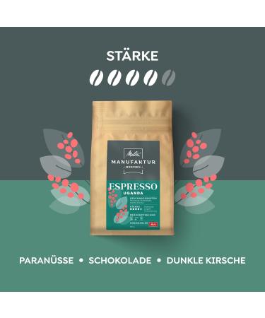 Buy Melitta Manufaktur Coffee Espresso - Specialty 500g Whole Beans from Uganda Roasted in Germany - Strength 4 Espresso - Buy Online on GoSupps.com