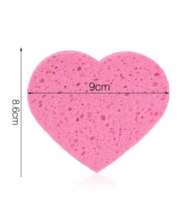 Shop Pink Heart Design Facial Sponges - Soft Exfoliating Makeup Remover & Blender Tool for Flawless Skin | International Shipping Available - Buy Online on GoSupps.com