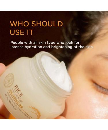 The Face Shop Rice Ceramide Moisturizing Cream | Long-lasting Smooth Absorption | Whitening & Glowing Skin | 1.69 fl oz - Buy Online on GoSupps.com
