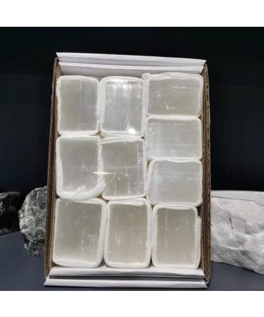Natural Rough White Selenite Crystal Gypsum Stones Specimen - Buy Online on GoSupps.com