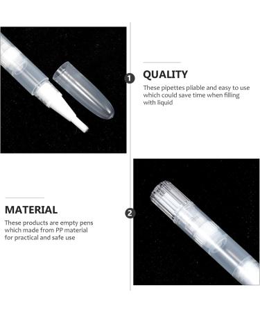 Fomiyes 10-Piece Transparent Lip Gloss & Nail Brush Set - Cosmetic Eyelash Growth Liquid Containers - Clear Lip Gloss Accessories for Flawless Application - Buy Online on GoSupps.com