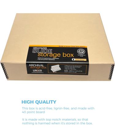Lineco Archival Slide Storage Box 15.5x11.5x3 - Holds 840 Slides - Tan - 1 Pack - Buy Online on GoSupps.com