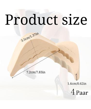 Buy Shoe Fillers - 4 Pairs of Cushioned Inserts for Too Big Shoes High Heel Pads & Toe Fillers - Perfect for Comfortable Fit - Buy Online on GoSupps.com