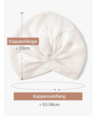 Lilysilk 100% Mulberry Silk Sleep Cap for Curly Hair - 19 Momme Bonnet for Women - Natural White Night Headgear with Elastic Band - Buy Online on GoSupps.com