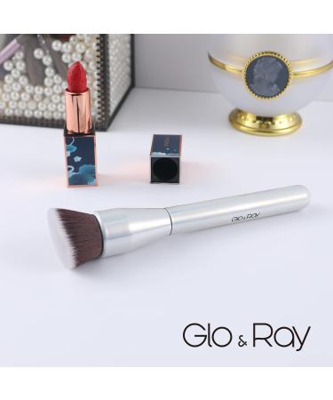 Premium Angled Flat Top Kabuki Foundation Brush for Liquid Cream Powder Makeup - G01A - Buy Online on GoSupps.com
