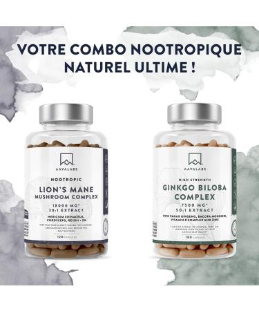 Lions Mane 18000mg 30:1 avec Cordyceps Sinensis Reishi Ganoderma et Zinc | Criniere de Lion Champignon Hericium Erinaceus Nootropique Puissant Memoire et Concentration Mushroom Complex - 120 Gelules - Buy Online on GoSupps.com