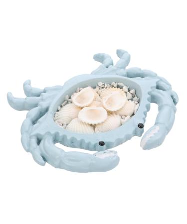 Cabilock 1pc Ornaments for Office Living Porch Art Mediterranean Adornment Craft Crab Home Resin Hanging 14X11.5CM Blue