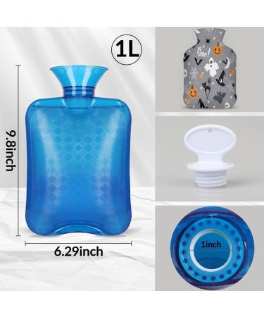 Heat Bottle with Halloween Bat Pattern - 1L Warmth Soft Cover for Pain Relief | Ideal for Hot/Cold Compress Menstrual Cramps & More - Buy Online on GoSupps.com