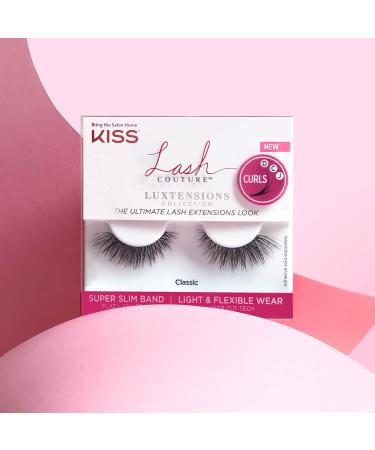 KISS Lash Couture Luxtension False Eyelashes 'Strip 03 Classic' 14 mm Includes 1 Pair Contact Lens Friendly Easy to Apply Reusable Strip Lashes - Buy Online on GoSupps.com