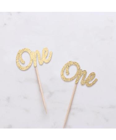 24pcs Birthday Cupcake Toppers First Birthday Cake Toppers Gold Glitter Cake Decorating Toppers Number One Cupcake Topper Decorations for Birthday Cake Gold Cupcake Toppers - Buy Online on GoSupps.com