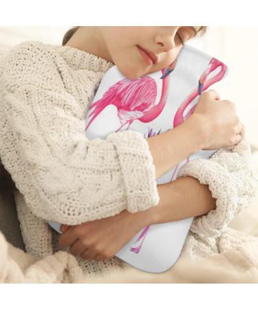 Pink Flamingo Hot Water Bottle with Fluffy Cover 2L | Cozy & Cute Pain Relief for Kids & Adults | Perfect for Warm Nights - Buy Online on GoSupps.com