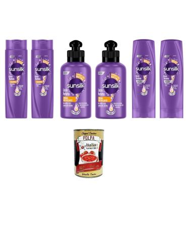 Unilever Sunsilk Glad Testpakket perfect 2 x shampoo glad perfect 250 ml 2 x balsem glad perfect 200 ml 2 x Perfect Smooth Detangling Cream 200 ml + Italiaanse Gourmet Polpa 400 g