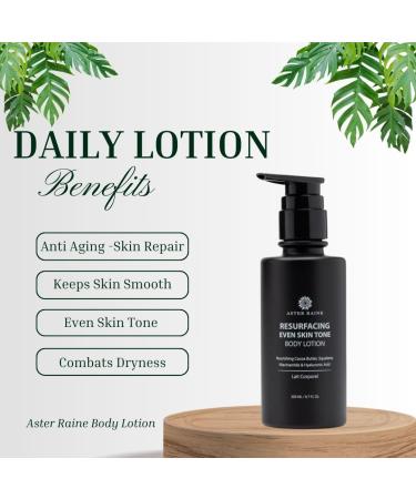 Aster Raine Body Lotion with Glutathione Niacinamide Alpha Arbutin & Hyaluronic Acid for Even Skin Tone - Firming Anti Aging Body Lotion Fast-Absorbing Body Cream - Plant Based Skin Care 6.7 Fl Oz - Buy Online on GoSupps.com