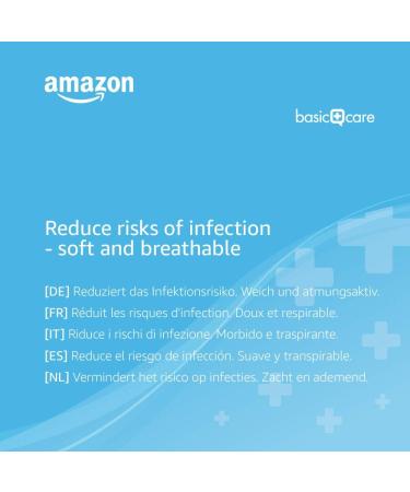 Amazon Basic Care Sensitive Plasters - Fleece Fabric Protection 60 Plaster Pack (12 x 5 Pieces) for Ultimate Comfort & Care - Buy Online on GoSupps.com