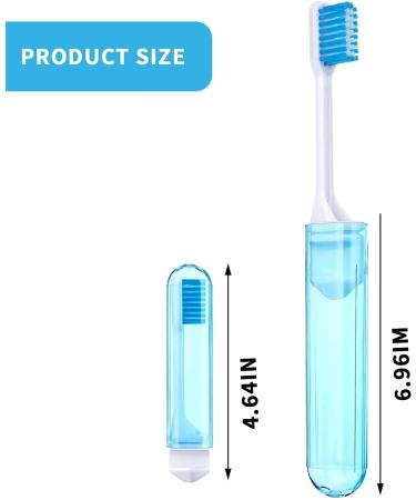 Portable Travel Toothbrush Kit - Folding Toothbrush with Built-in Cover for Hiking, Camping & Traveling - Mini Multi Color (4 Pack) - Buy Online on GoSupps.com