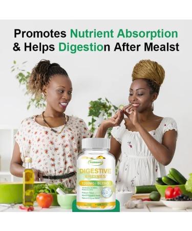 Digestive Enzymes (120 Capsules) with Probiotics and Prebiotics - Relieves Constipation and Bloating - Buy Online on GoSupps.com