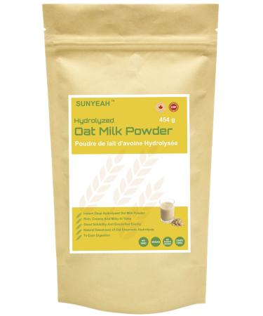 Oat Milk Instant Powder - Plant based oat milk creamer powder 1 lb Unsweetened Vegan Dairy Free Shelf-Stable Powder No Refrigeration Required No Sugar Added No GMO Hydrolyzed Oat Milk Powder