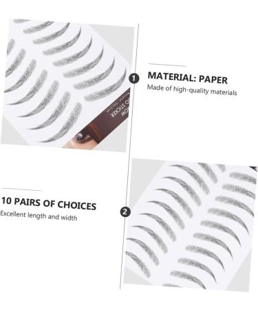 Outanaya 3 Sheets Waterproof Eyebrow Stickers Waterproof Makeup Eyebrow Stickers Caboodle Transfer Stickers 21x15cm Black - Buy Online on GoSupps.com