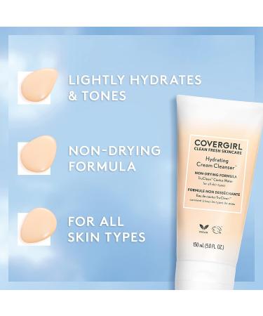 COVERGIRL Clean Fresh Skincare Hydrating Cream Cleanser 5 Fl Oz - Pack of 1 - Buy Online on GoSupps.com