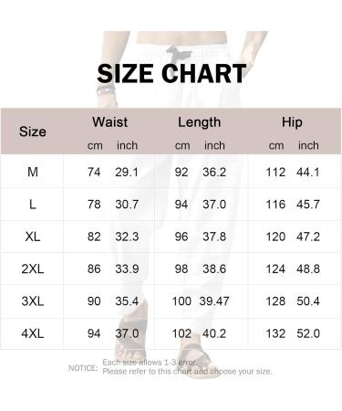 Cooleep Men's Linen Pants - Lightweight Summer Yoga Pants with Elastic Belt - Casual 4XL Deep Blue - Buy Online on GoSupps.com