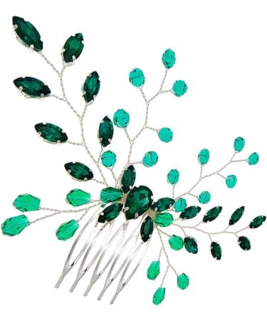 Beaupretty Girl Headpiece bridal headpiece hair jewels for women green hair bridal hair hair for girls hair gems for women bride rhinestones Bridal Hair Accessory - Buy Online on GoSupps.com