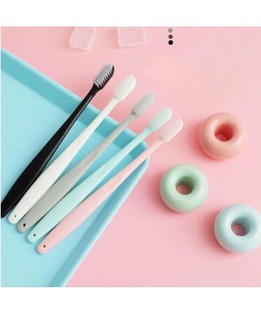 Ymiko Ultra Soft Adults Toothbrush Set 10pcs with Covers Different Colors for Dental Care Safe Plastic Material Smooth Handle (10pcs)