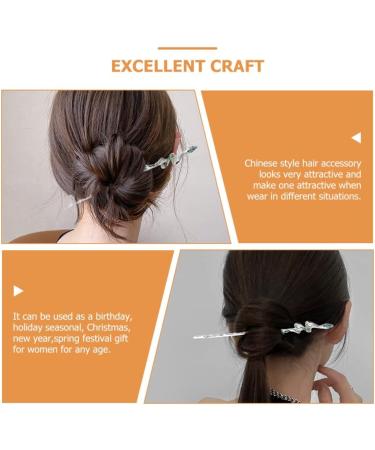 Hair Sword 2 Pieces Hair Eating Sticks Hair Stick Chinese Hemfu Headwear Hair Pin Hair Stick Hanfu Chignon Hair Styling Accessories Silver Hair Sticks Silver - Buy Online on GoSupps.com
