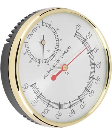 Sauna Room Accessories - Metal Dial Hygrometer for Accurate Temperature & Humidity Monitoring - Buy Online on GoSupps.com