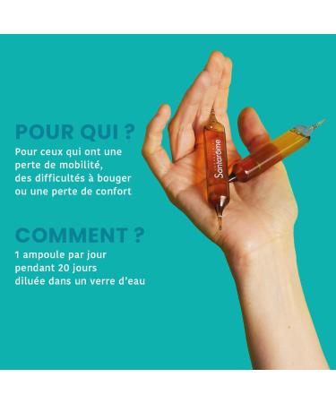 Harpagophytum Bio 2000 - Painful joints Flexibility Mobility - Highly dosed food supplement - 2000mg/day - 20 ampoules - Made In France - Vegan - Santarome Bio - Buy Online on GoSupps.com