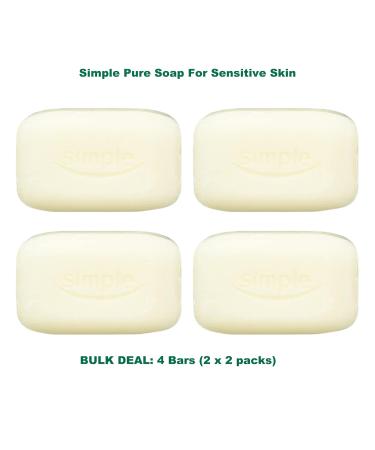 Simple Soap Bar 125g Twin Pack - Set of 4 Packs for Gentle Cleansing - Buy Online on GoSupps.com
