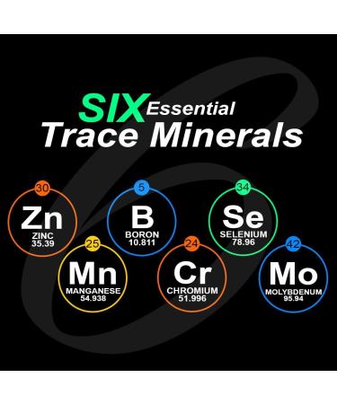 15mg Zinc Glycinate with 5 Essential Trace Minerals for Metabolism Support - 90 Plant-Based Capsules - Buy Online on GoSupps.com