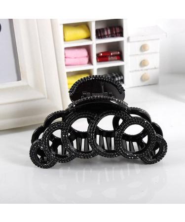 Fodattm Large Elegant Fancy Rhinestones Hair Claw Clip - Crystal Jaw Clip for Women (Black) - Buy Online on GoSupps.com