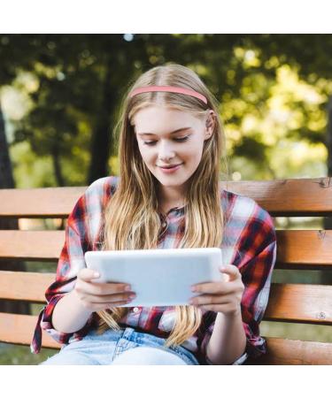 Dizila 10 Pieces Wide 0.8cm/0.3" Solid Plain Blank Thin Matte Plastic Headbands with Teeth DIY Craft Sports Hair Bands Accessories for Women Men Girls Teens Kids - Buy Online on GoSupps.com